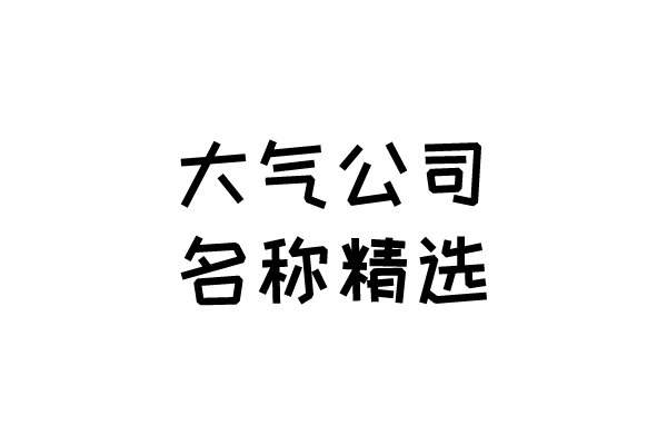大气公司名称精选